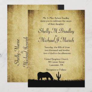 Western Rustic Wedding Invitation