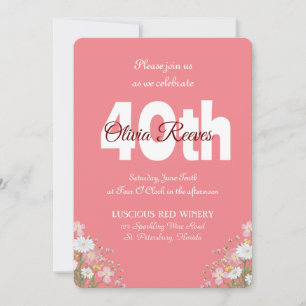 Western Rustic Wildflowers Personalized Birthday Invitation