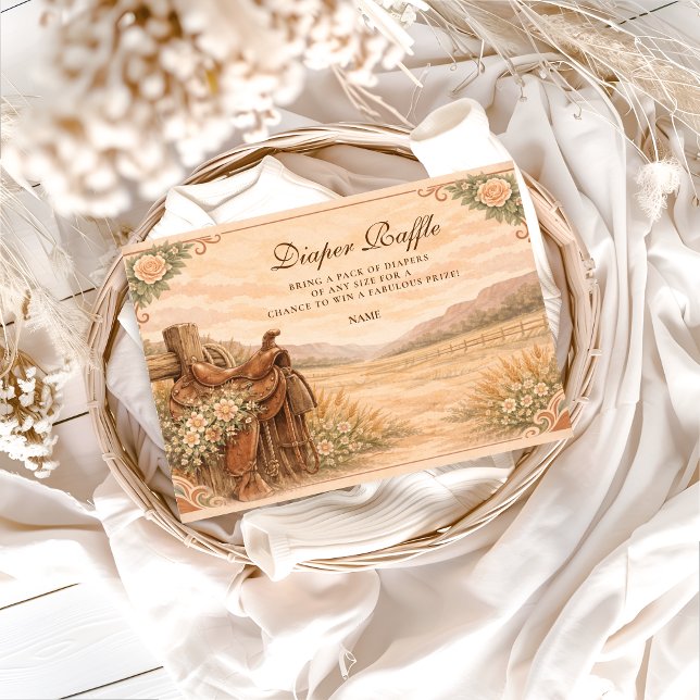Western Saddle Wildflower Diapper Raffle  Enclosure Card (Creator Uploaded)