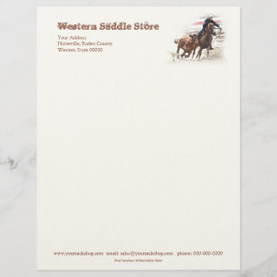 Western saddlery business letterhead