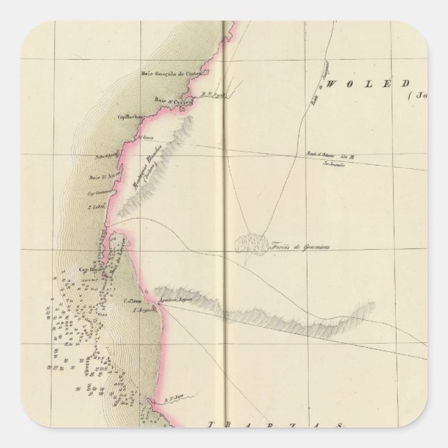 Western Sahara, Africa 12 Square Sticker (Front)