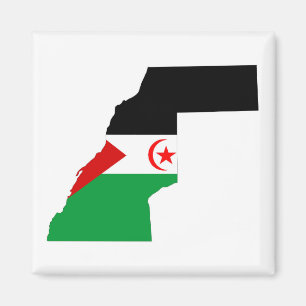 western sahara country flag map shape symbol magnet