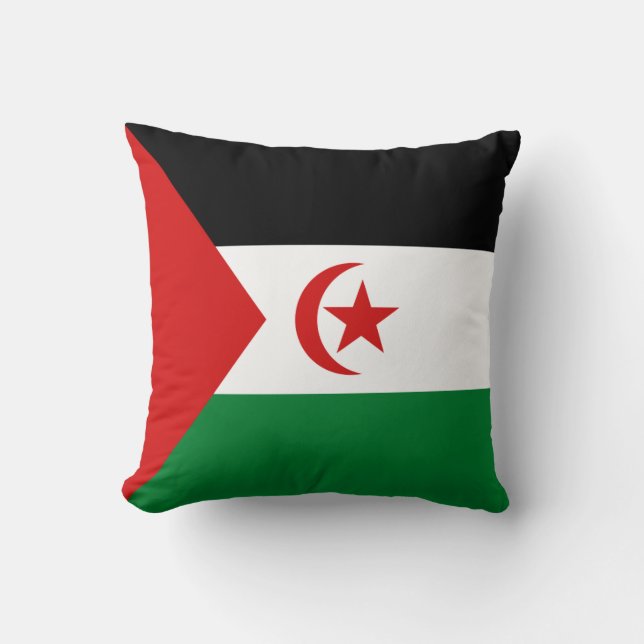Western Sahara Flag x Flag Pillow (Front)
