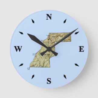 Western Sahara Map Clock