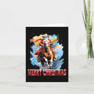 Western Santa Merry Christmas  Card