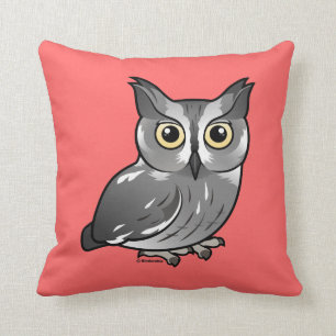Western Screech Owl Throw Pillow