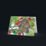 Western Screech Owls Christmas Holiday Card<br><div class="desc">My 2019 Christmas critters card collection is sure to  bring a laugh on Christmas morning.     This year I did a bit of a digital art twist on many of my more popular models</div>