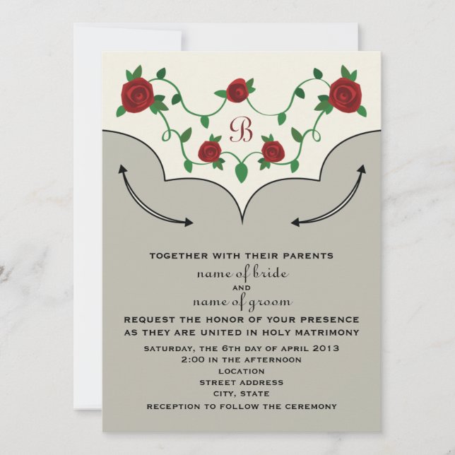 Western Shirt Wedding Invite (Front)