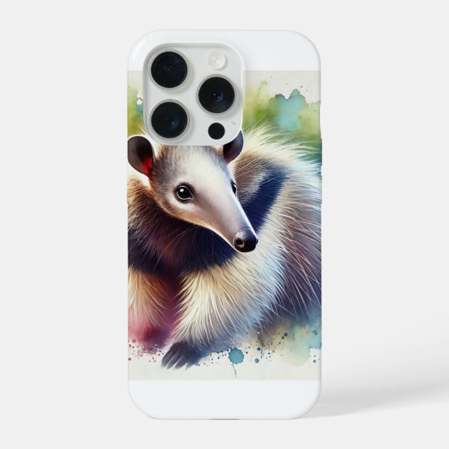 Western Silky Anteater 200824AREF135 - Watercolor iPhone Case (Back)