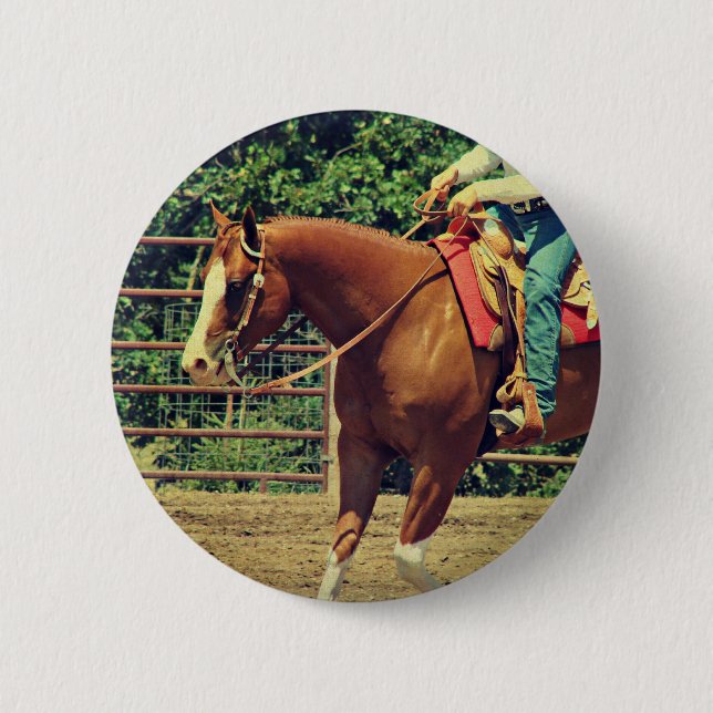 Western Sorrel 2 Inch Round Button (Front)