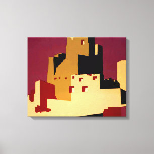 Western Southwest Pueblo WPA National Canvas Print