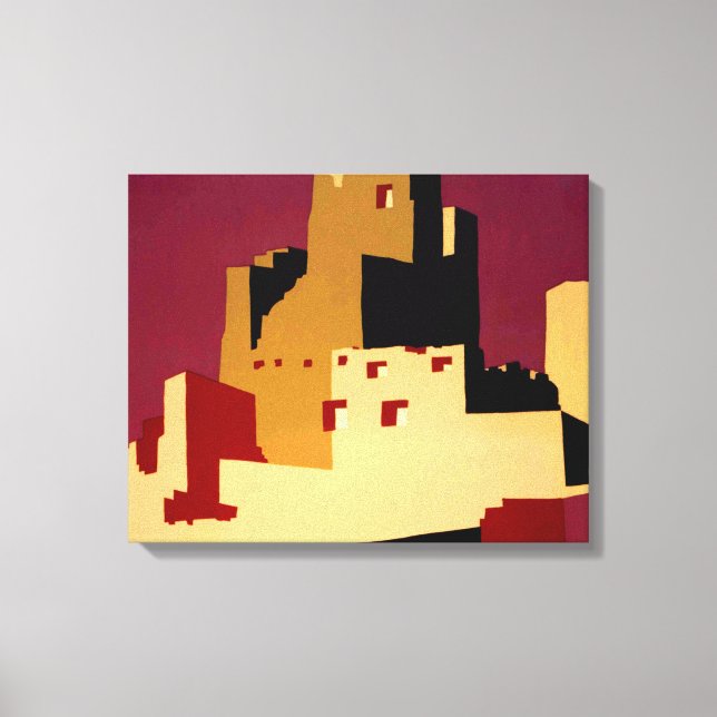 Western Southwest Pueblo WPA National Canvas Print (Front)