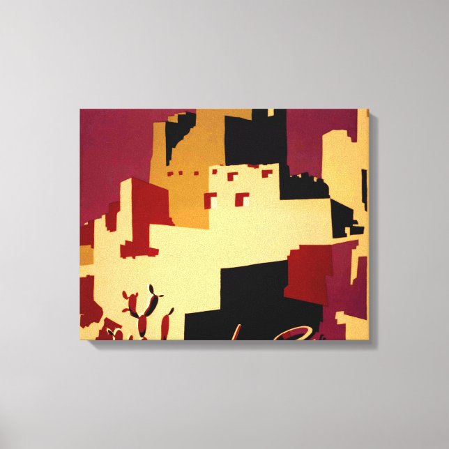 Western Southwest Pueblo WPA National Canvas Print (Front)