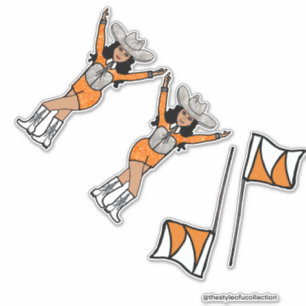 Western Spark Orange Silver  Stickers #2