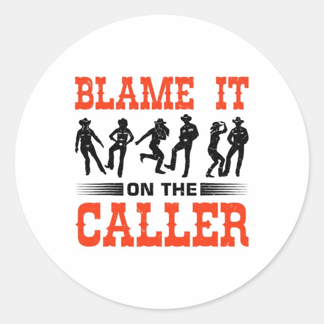 Western Square Dancing Design For A Square Dancer  Classic Round Sticker (Front)