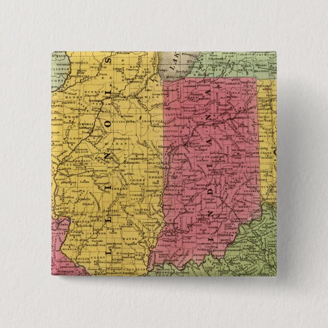 Western States, USA 2 Inch Square Button (Front)