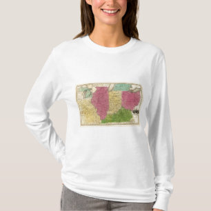 Western States with inset map of Upper Michigan T-Shirt