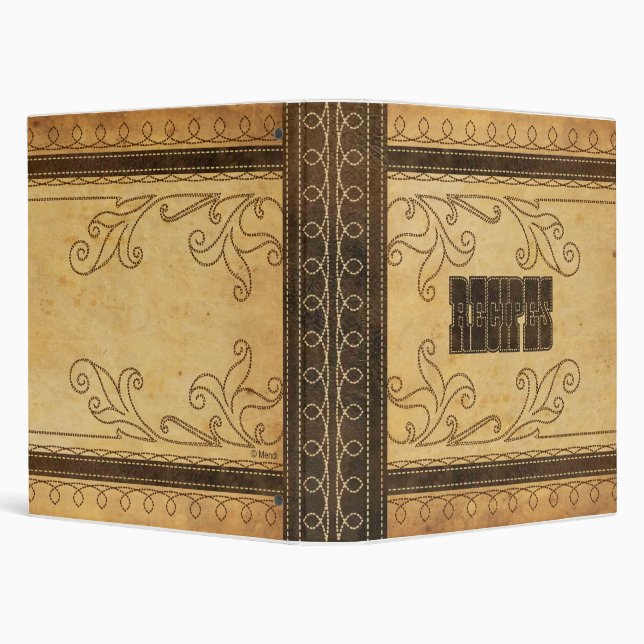 Western Stitched Recipe Binder (Background)