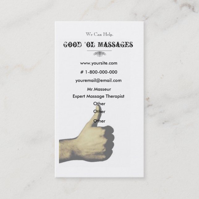 Western style business card (Front)