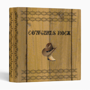Western Style Cowgirls Rock! Avery Binder