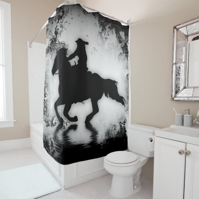 Western-style Galloping Horse and Rider (In Situ)