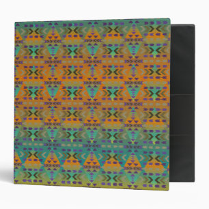 Western Style Ombre Gold and Aqua Binder
