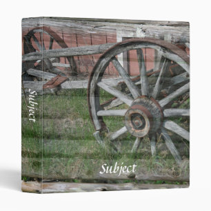 Western Style Rustic Wagon Wheel Binder