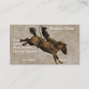 Western-style Western-style Bucking Bronco Cowboy Business Card