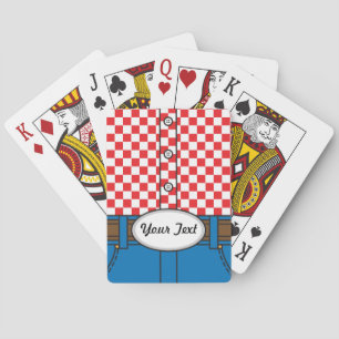 Western Style (with Customizable Belt Buckle) Playing Cards