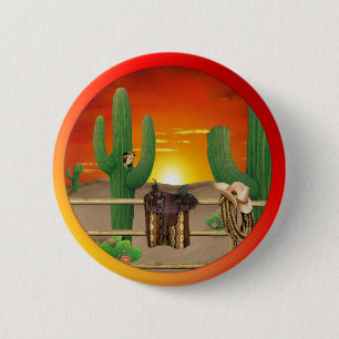 Western Sunrise 2 Inch Round Button