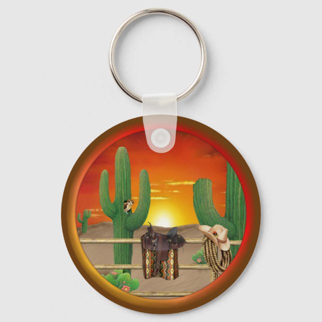 Western Sunrise Keychain (Front)