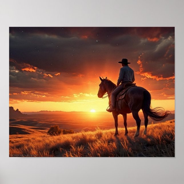 Western Sunset (11 x 14) Poster (Front)