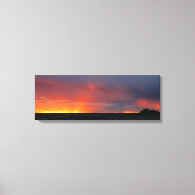 Western Sunset Canvas Print (Front)