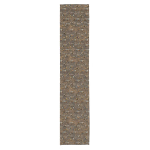 Western Table Runner Rodeo Design Brown