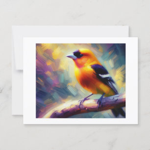Western Tanager Bird, Postcard