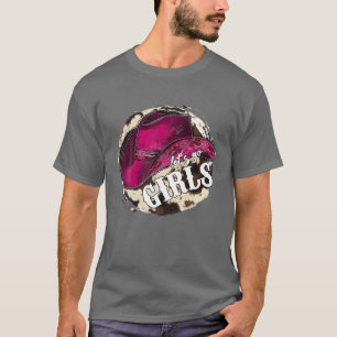 Western Texas Leopard Lets Go Girls Cowgirl Cowboy T-Shirt