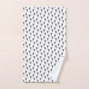 Western Texas Longhorn Bull CUSTOM BG COLOR Hand Towel