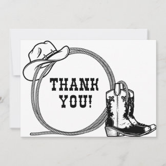 Western Thank You Card
