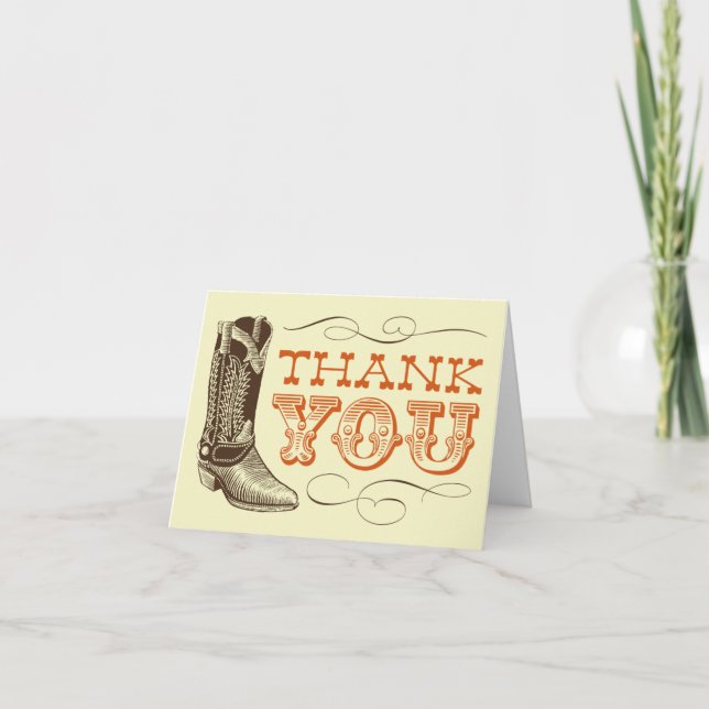 Western Thank You Cards (blank inside) (Front)
