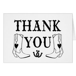Western Thank You Cowboy Boots Country Wedding