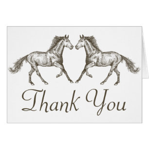 Western Thank You Horse Horseshoe Country Wedding