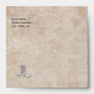 Western Theme Aged Look Invitation Envelope