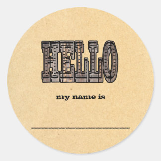 Western Theme Name Stickers