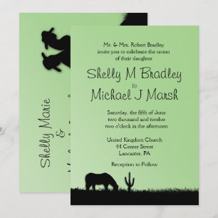 Western Theme Wedding Invitation