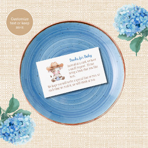 Western Themed Baby Shower Books for Baby Card