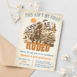 Western This Ain't My First Rodeo 2nd Birthday Invitation<br><div class="desc">Western This Ain't My First Rodeo 2nd Birthday Invitation</div>