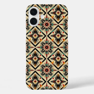 Western tiled pattern lovers iPhone 16 plus case