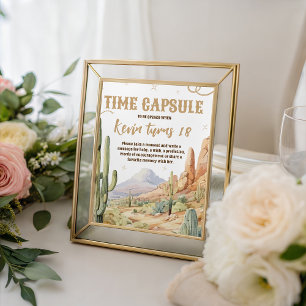 Western Time Capsule Birthday Sign