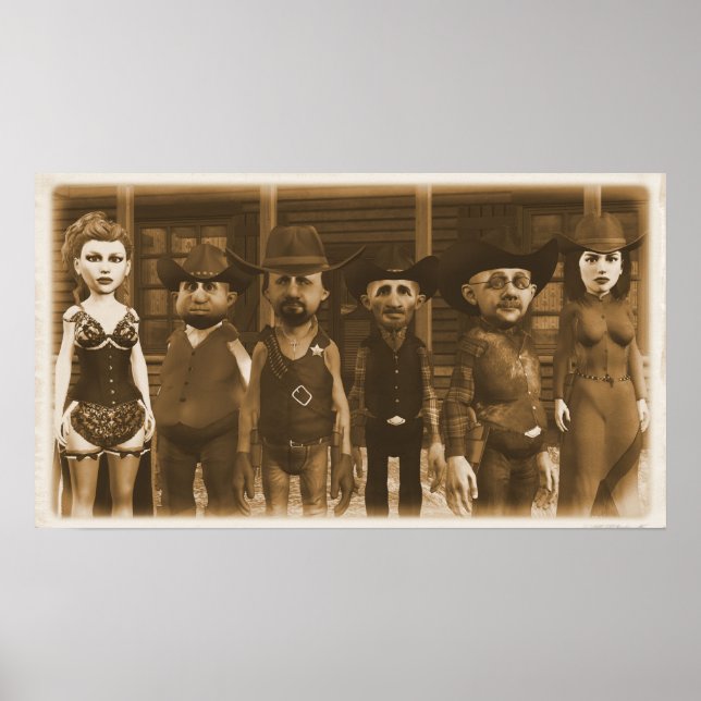 Western Townfolk - Small Poster (Front)