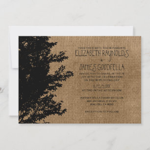 Western Tree Branches Mariages Invitations